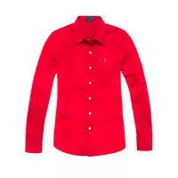 chemise ralph lauren mode fille multicolore couleur pony rouge